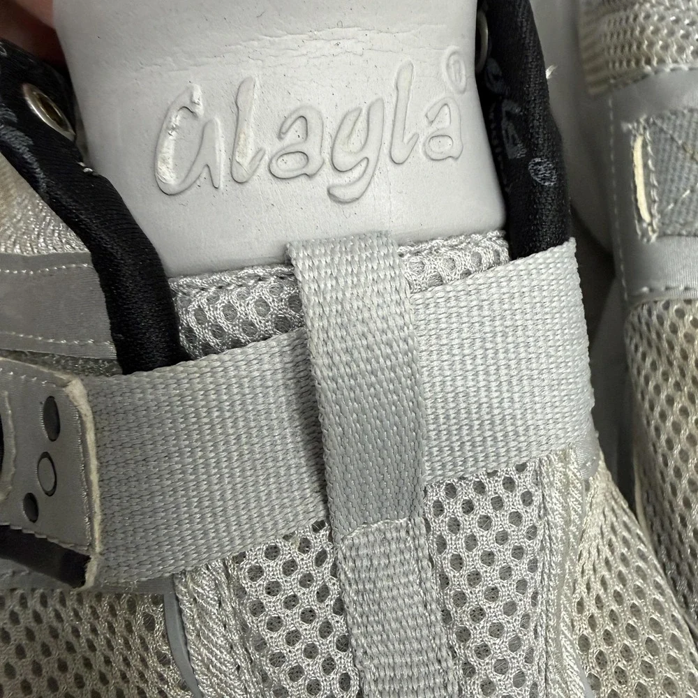Clayla Classic Shoes Mens Size 10 Silver Mesh Walking Hook Loop Sneakers